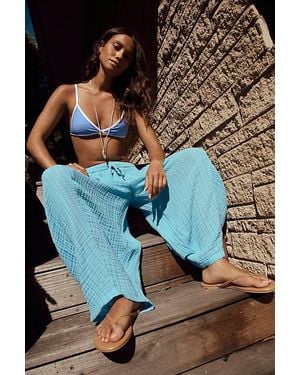 free-est Quinn Striped Trousers By - Blue