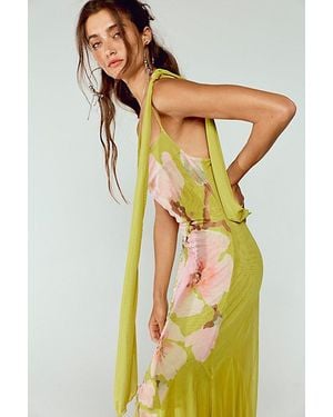 Saemdi Floral Slip Midi Dress - Green