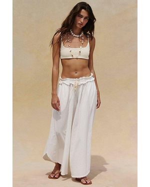free-est Elara Cotton Trousers By - Natural