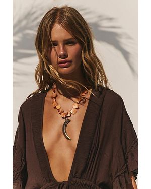 Free People Leila Pendant Necklace - Grey