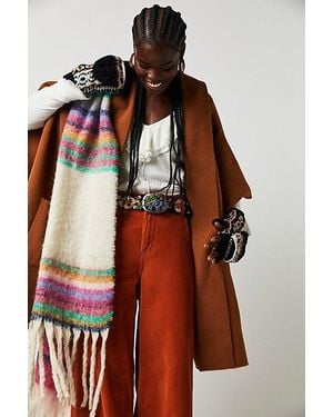 Free People All I Need Cozy Hooded Kimono At In Tobacco - Red