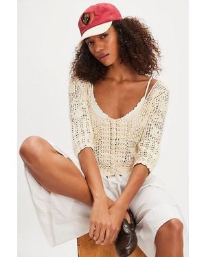 Free People Bahamas Crochet Top - Brown