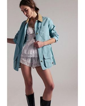 L.L. Bean L. L.Bean Lightweight Field Coat Jacket - Blue