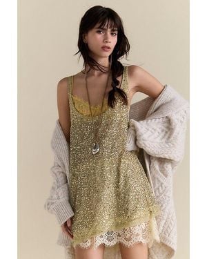 Intimately By Free People All That Glitters Mini Slip Dress By - Natural