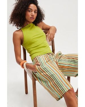 Free People Saylor Poplin Stripe Shorts - Multicolor