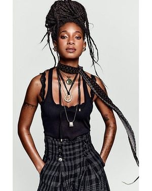 Free People Xl Ultra Skinny Scarf - Black