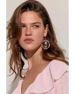 Free People Mabel Loop Earrings - Brown