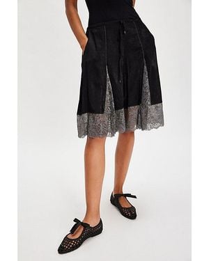 INTENTIONALLY ______ Tied With A Bow Woven Flats By - Black