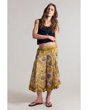 Free People Sweet Reaction Pull-On Wide-Leg Crop Trousers - Multicolour