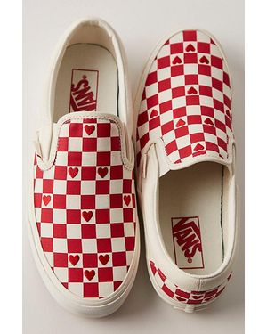 Vans Classic Heart Slip-Ons - Red
