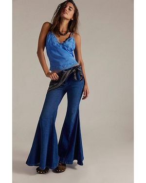 Free People Marque Flare Jeans - Blue