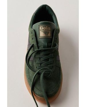 Gola Grandslam Suede Trainers Shoe By - Green