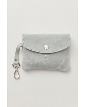 Free People Lyra Suede Wallet - Gray