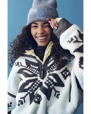 Fp Movement Mountain High Printed Half-Zip Fleece - Blue