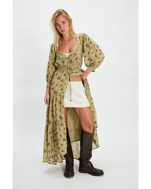 Free People Morning Meadows Long-Sleeve Maxi Dress - White