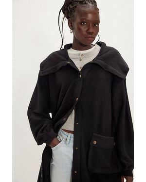 Free People Snuggle Up Cardi - Black