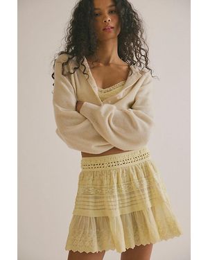 Free People Play Nice Mini Slip Skirt - Natural