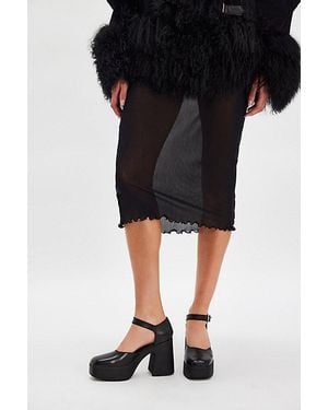 Free People Gwen Platform Mary Janes - Black