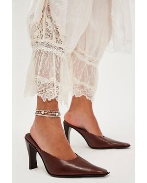 Jeffrey Campbell Sweet Talker Heeled Mules By - Natural