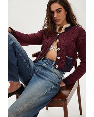 MUTMA Oxfo Cable Knit Cardi - Blue