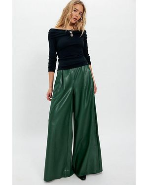 Norma Kamali Menswear Vegan Pleated Pants - Green