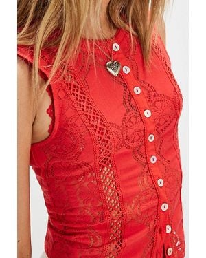 Free People Jae Knit Top - Red