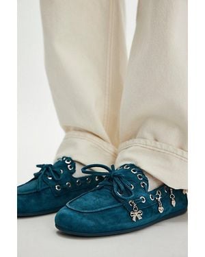 Jeffrey Campbell Treasure Chest Boat Shoes By - White