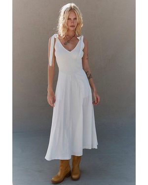 Free People Cecelia Solid Midi Dress - Gray