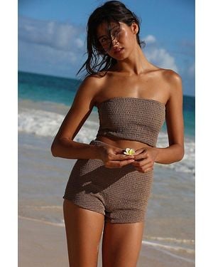 Aila Blue Maria Tube Bikini Top - Blue