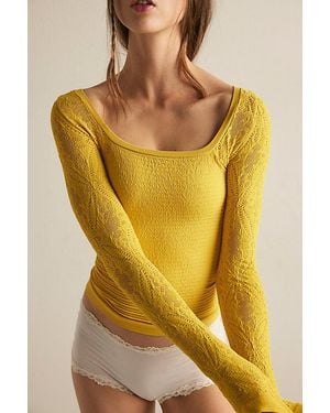 Intimately By Free People So Many Likes Long Sleeve By - Yellow