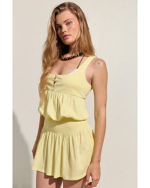 free-est Hally Cotton-Jersey Mini Dress By - Natural