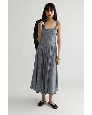 Free People Iris Plaid Midi Dress - Multicolour