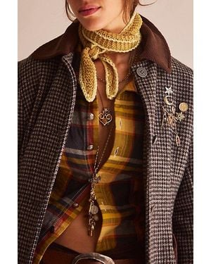 Free People Edith Hand-Crocheted Bandana - Metallic