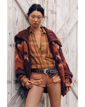 Free People We The Free Knock Out Cord Shorties - Brown