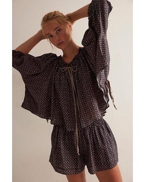 Free People Brighter Days Lounge Set - Black
