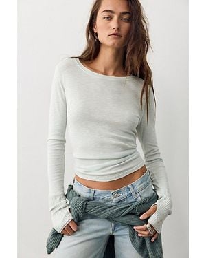 Free People Tinsley Long Sleeve Top - White