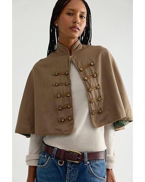 Free People Billie Band Cape - Brown