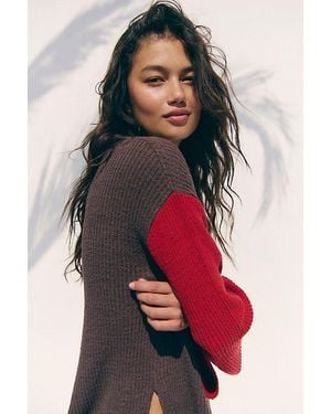 Free People Around The Block Pant Set - Red