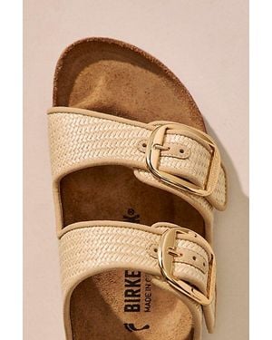 Birkenstock Arizona Raffia Big Buckle Sandals - Brown