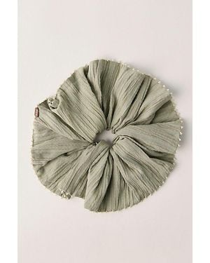 Free People Calypso Beaded Trim Scrunchie - Grey