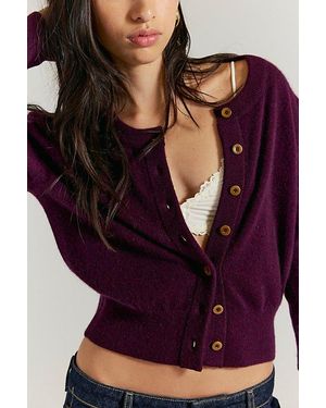 Free People Sloane Cashmere Cardigan - Purple