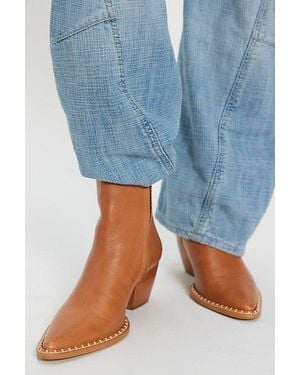 Matisse Elena Stitch Ankle Boots - Blue