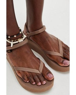 Teva Flatform Slim Sandals - Brown
