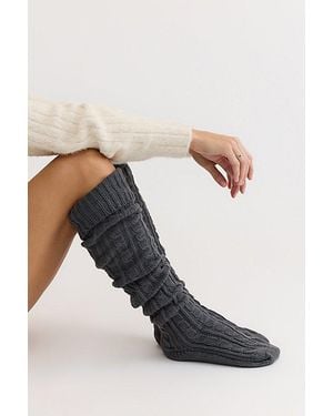 Muk Luks Cable Knit Over-The-Knee Socks By - Multicolor