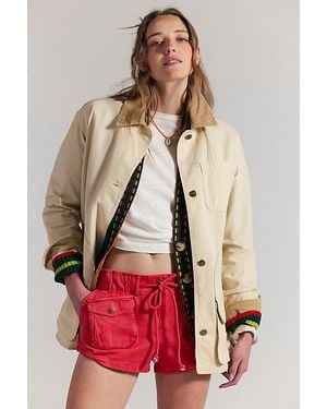 Free People Waimea Slouchy Solid Shorts - Red