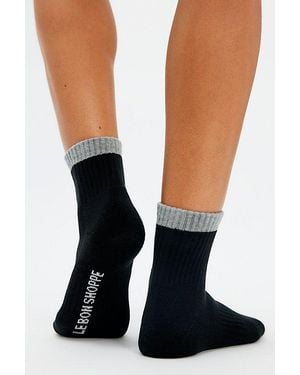 LE BON SHOPPE Colorblock Girlfriend Socks - White