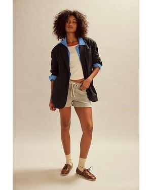 DONNI. The Stripe Eco-Terry Shorts - Natural