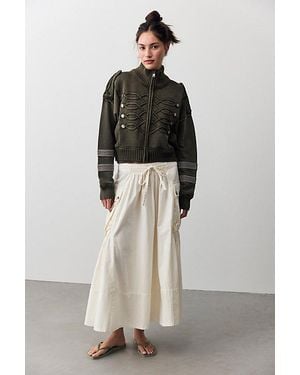 Free People We The Free Trailblazer Cargo Midi Skirt - White