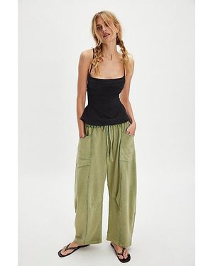 Free People Kaiden Barrel Trousers - Green