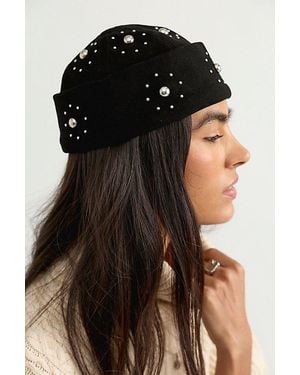 Free People Sloane Suede Sailor Hat - Black